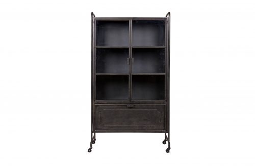 Steel Storage Vitrinekast Metaal Zwart