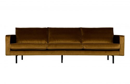 Rodeo Bank 3-Zits Velvet, Honing Geel