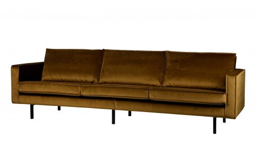 Rodeo Bank 3-Zits Velvet, Honing Geel - Afbeelding 2