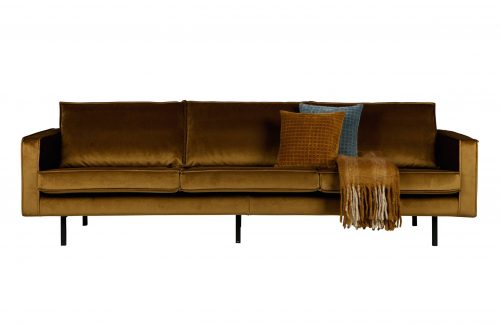 Rodeo Bank 3-Zits Velvet, Honing Geel - Afbeelding 4