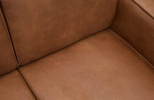 Statement Hoekbank Links Eco Leer Cognac - Afbeelding 3