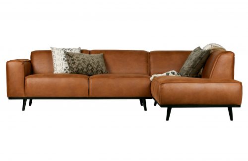 Statement Hoekbank Rechts Eco Leer Cognac - Afbeelding 4