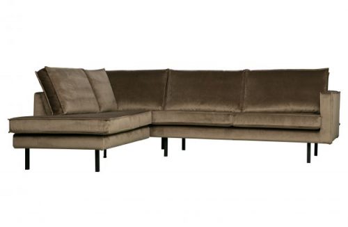 Rodeo hoekbank Links velvet, Taupe - Afbeelding 2