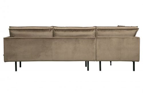Rodeo hoekbank Links velvet, Taupe - Afbeelding 4
