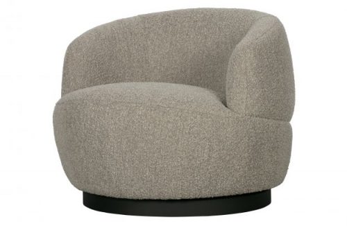 Woolly draaifauteuil bouclé naturel gemeleerd - Afbeelding 3