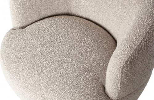Woolly draaifauteuil bouclé naturel gemeleerd - Afbeelding 6