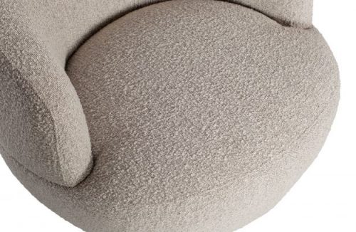 Woolly draaifauteuil bouclé naturel gemeleerd - Afbeelding 5