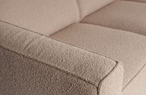 Bankstel Statement 3-zits 230cm bouclé beige - Afbeelding 7