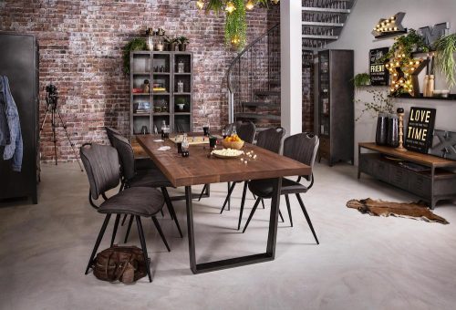 Eettafel Mango hout lichtbruin - Afbeelding 3