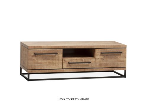 Lynn tv kast klein 2 deuren/1 lade/1 open vak