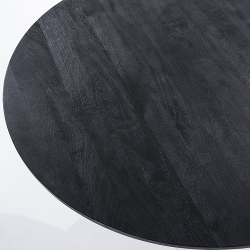 Eettafel Aron rond 130 - zwart & bruin - Afbeelding 2