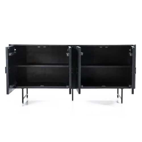 Dressoir Remi 170cm- in zwart of bruin - Afbeelding 7