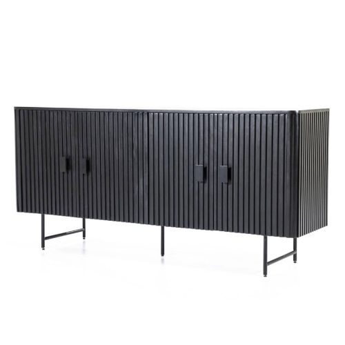 Dressoir Remi 170cm- in zwart of bruin - Afbeelding 8