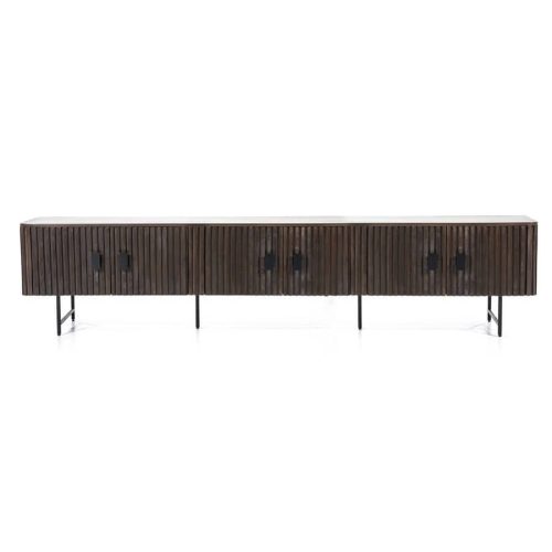 TV meubel Remi 250cm- in zwart of bruin - Afbeelding 2