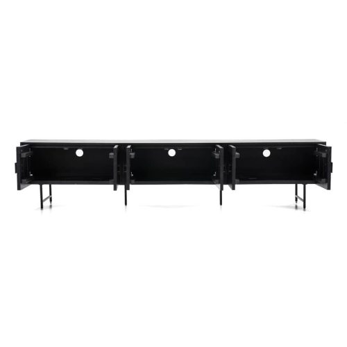TV meubel Remi 250cm- in zwart of bruin - Afbeelding 4