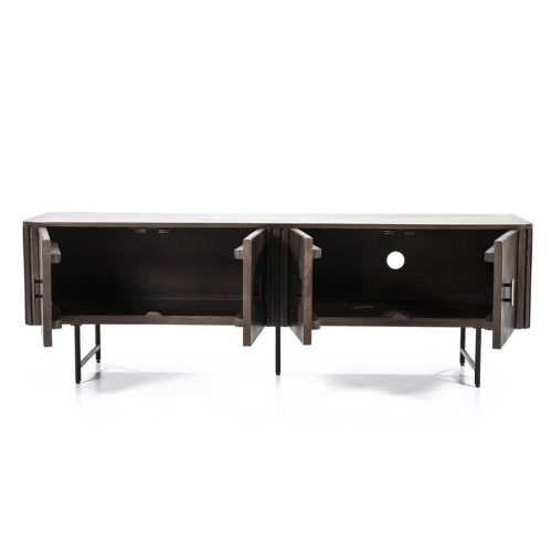 TV meubel Remi 170cm - in zwart of bruin - Afbeelding 5