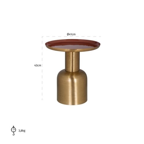 Bijzettafel Inaya 41Ø (Brushed Gold) - Afbeelding 3