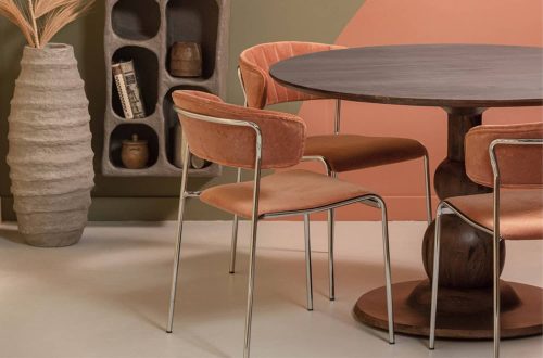 Blanco eettafel ø120cm mango walnoot - Afbeelding 2