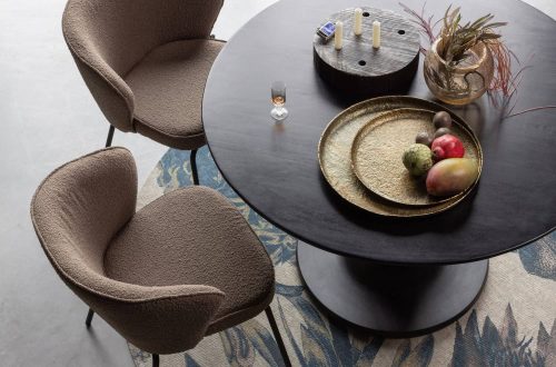 Blanco eettafel ø120cm mango diep zwart - Afbeelding 2