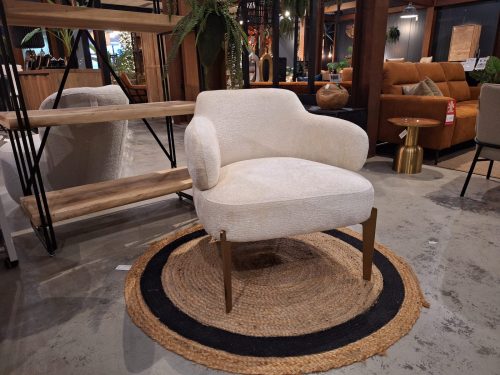 Fauteuil Venus white chenille