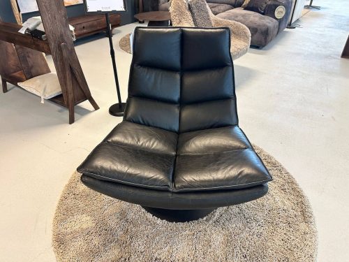 Lederen fauteuil, zwart *SHOWMODEL* - Afbeelding 2