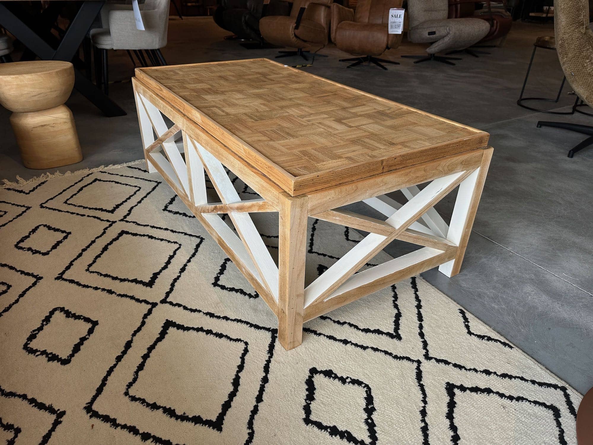 Salontafel Eiken/patch - 140x70cm *SHOWMODEL