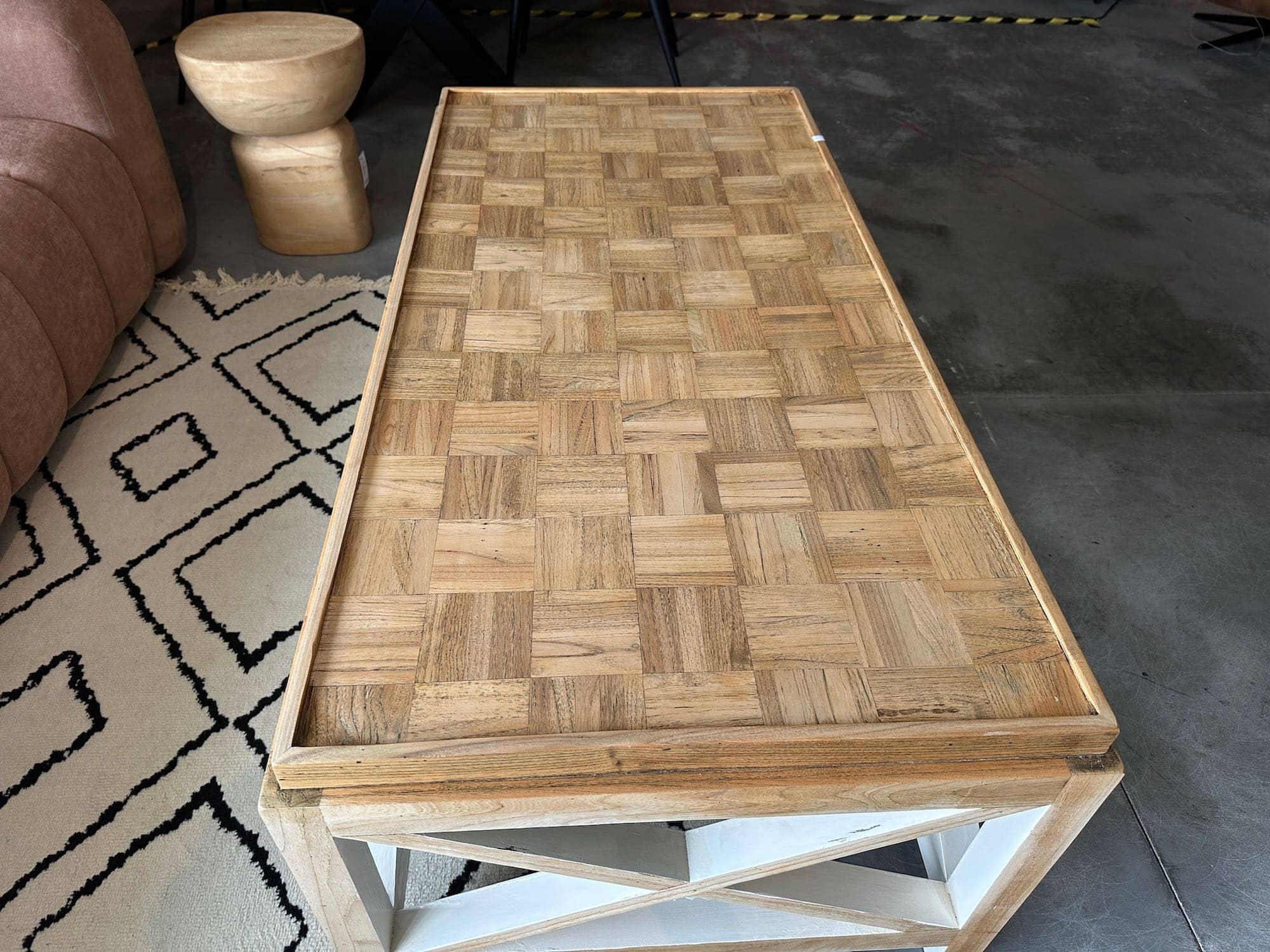 Salontafel Eiken/patch - 140x70cm *SHOWMODEL - Afbeelding 3