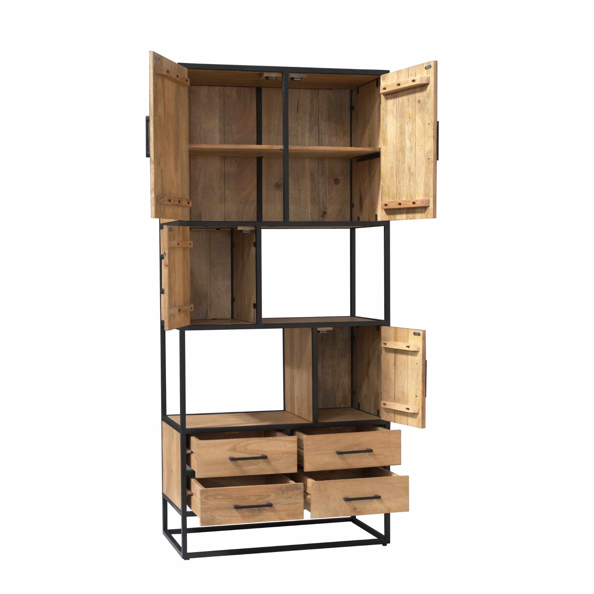 Vakkenkast Dakota Naturel Mangohout 90 cm - Afbeelding 3
